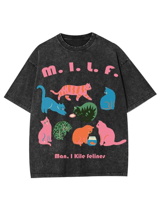 Milf Washed Tshirt-ClassyOutlaw