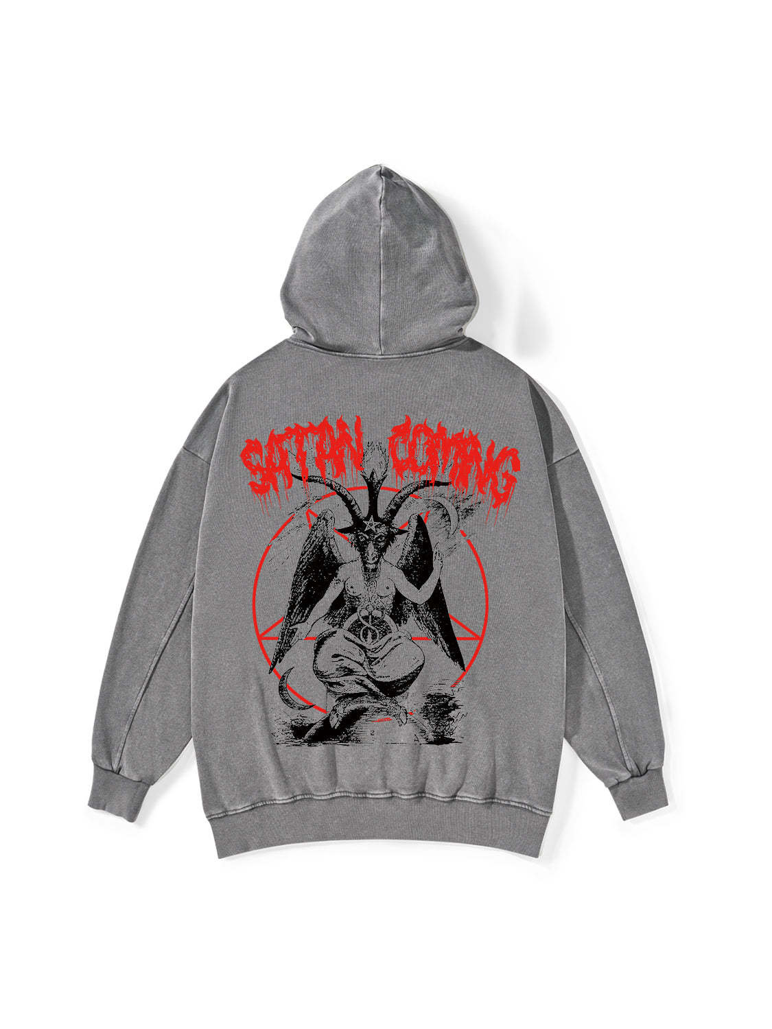 SATAN COMING WASHED HOODIE