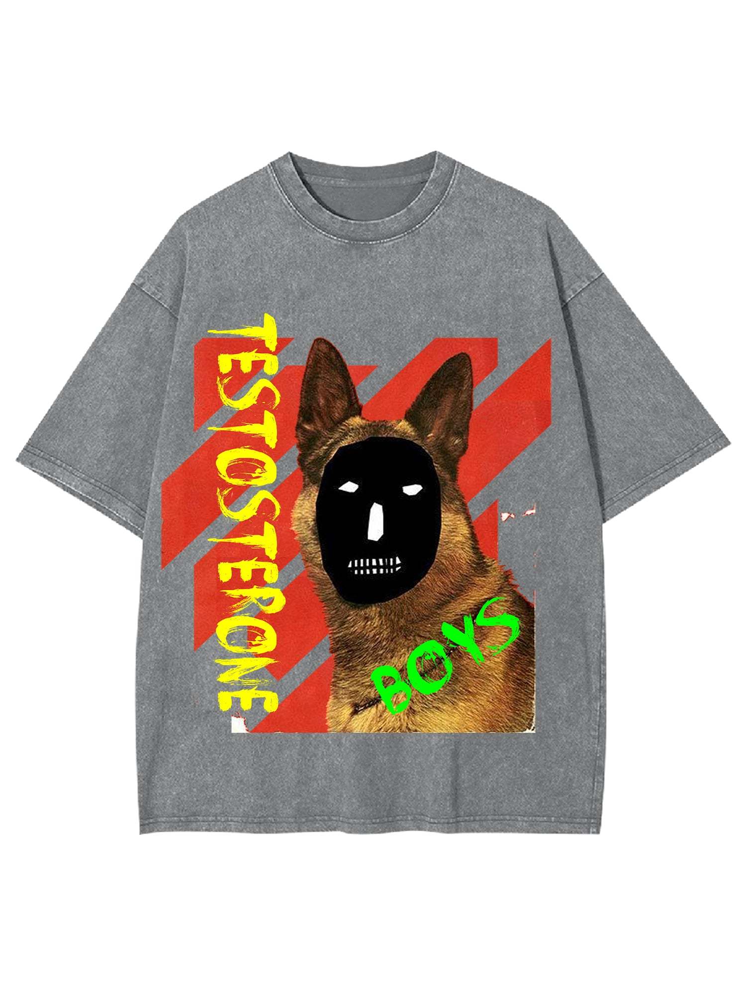 Testosterone Boys Washed Tshirt-ClassyOutlaw