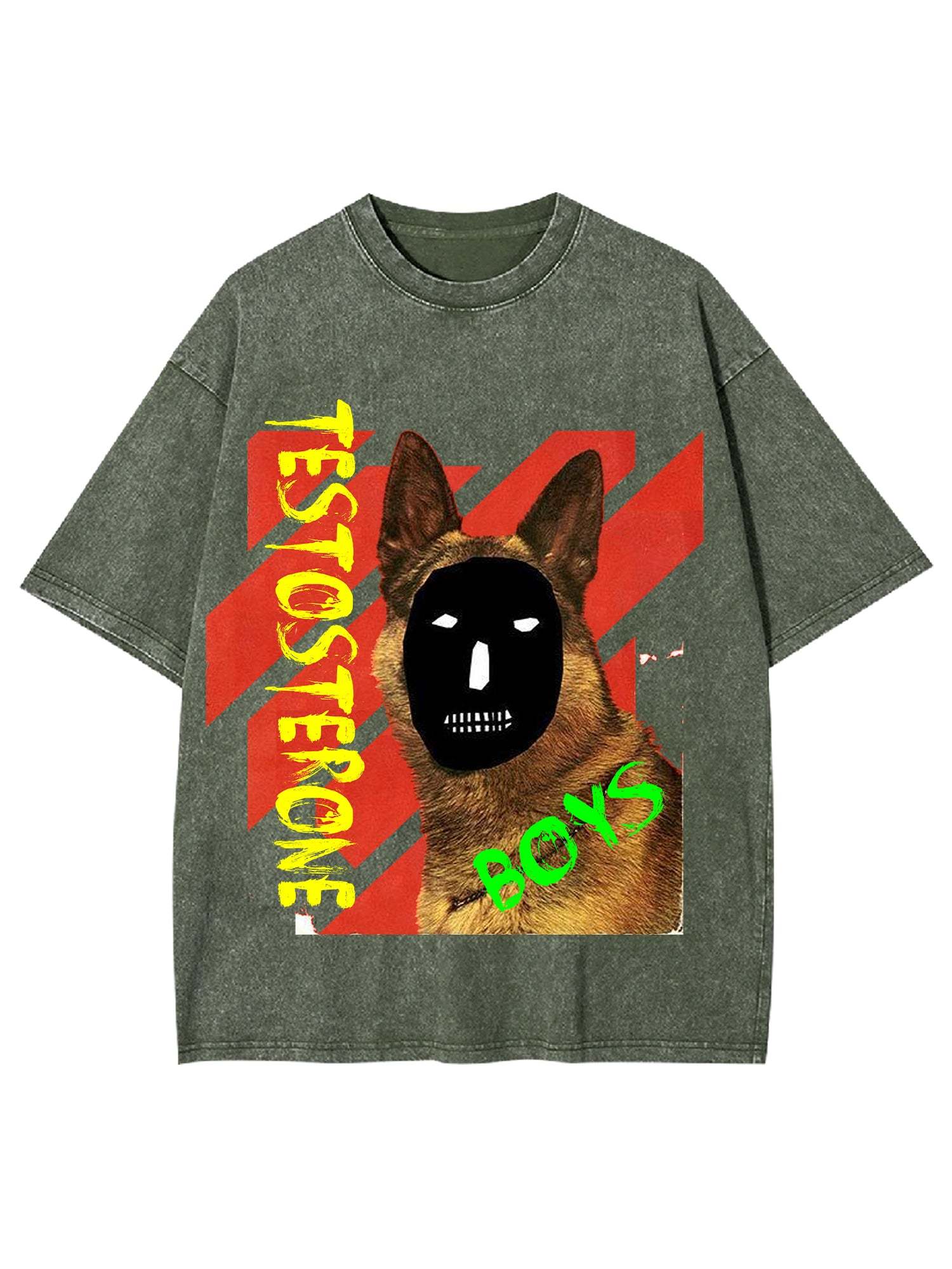 Testosterone Boys Washed Tshirt-ClassyOutlaw