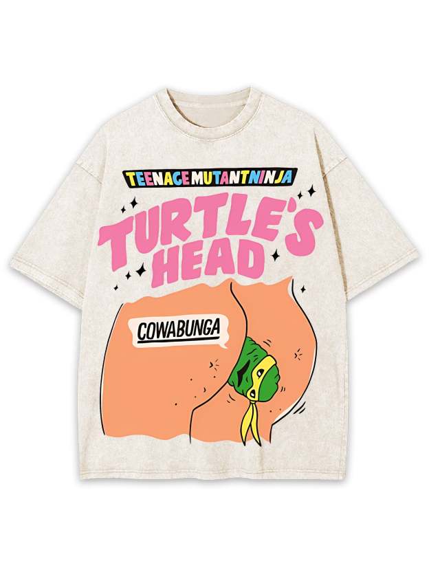 Turtle's Head Washed Tshirt-ClassyOutlaw