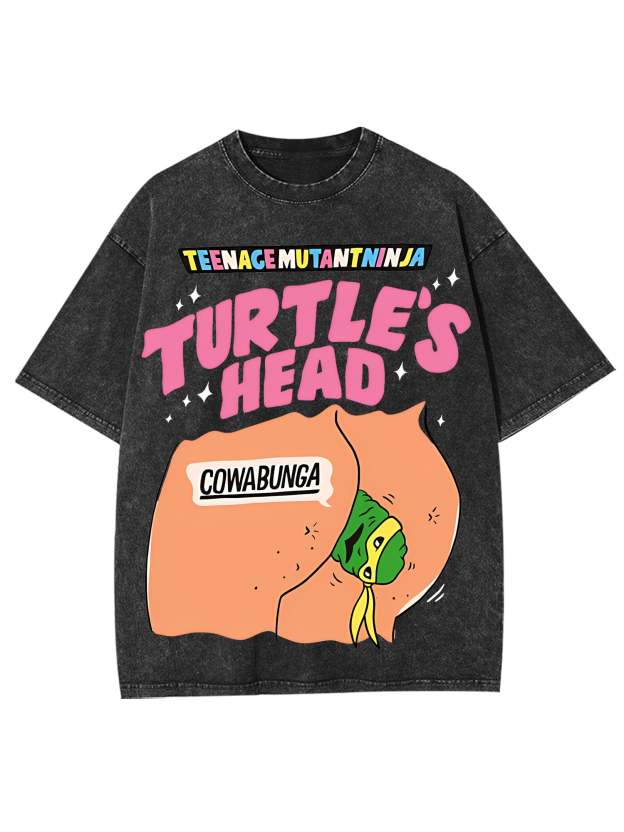 Turtle's Head Washed Tshirt-ClassyOutlaw