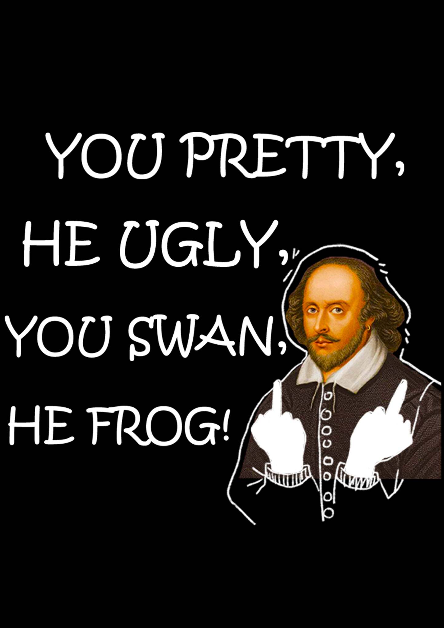 You Pretty, He Ugly, You Swan, He Frog! Washed Long Sleeves-ClassyOutlaw