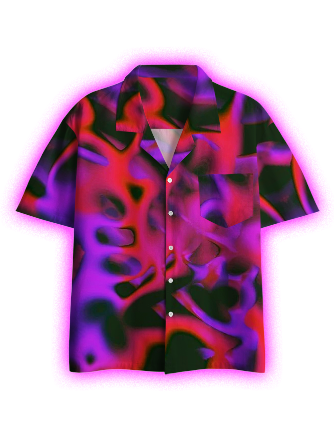 NEON VORTEX BUTTON UP POCKET SHIRT