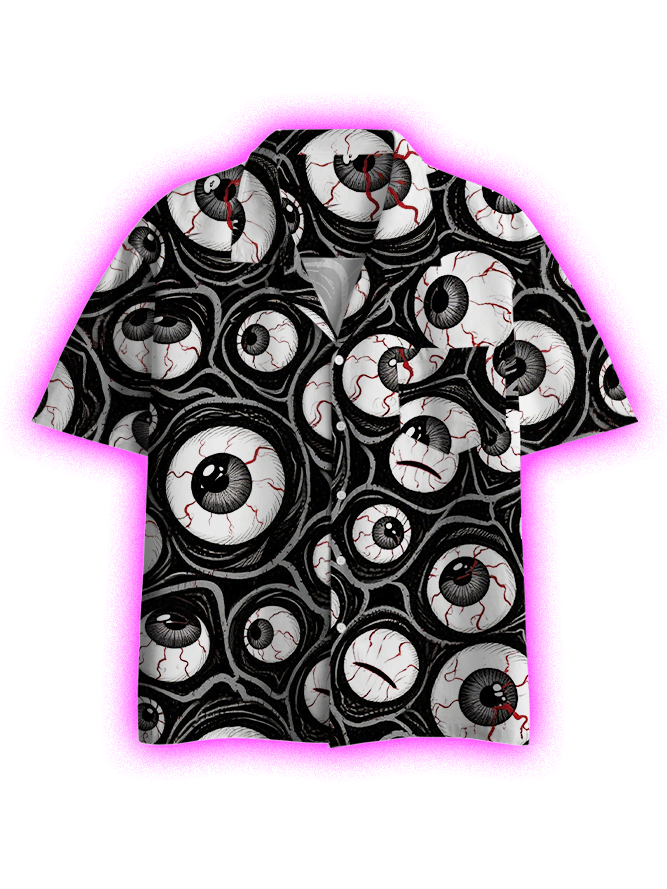 EYES IN SHADOWS BUTTON UP POCKET SHIRT