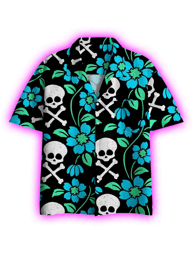 REBEL BLOOM BUTTON UP POCKET SHIRT