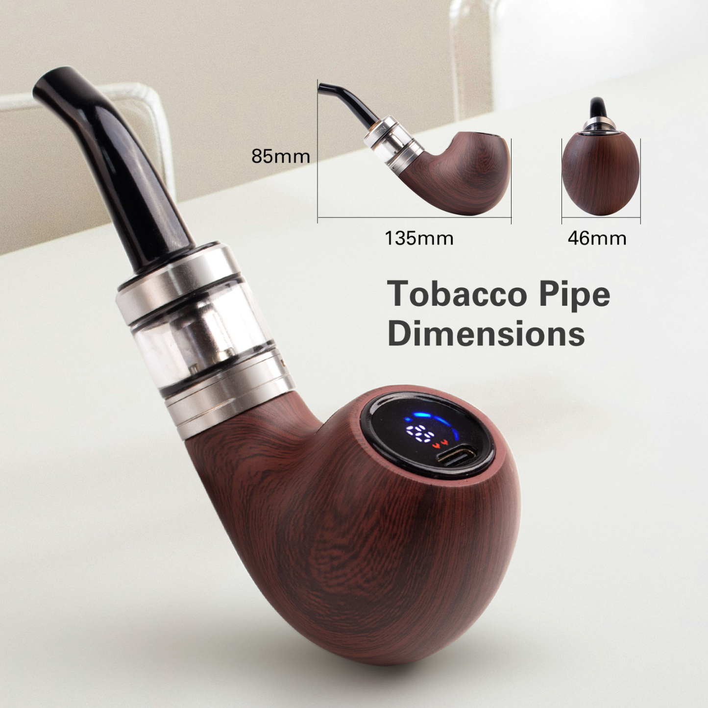 Kamry P6 Classical E Pipe, Rechargeable 1400mah