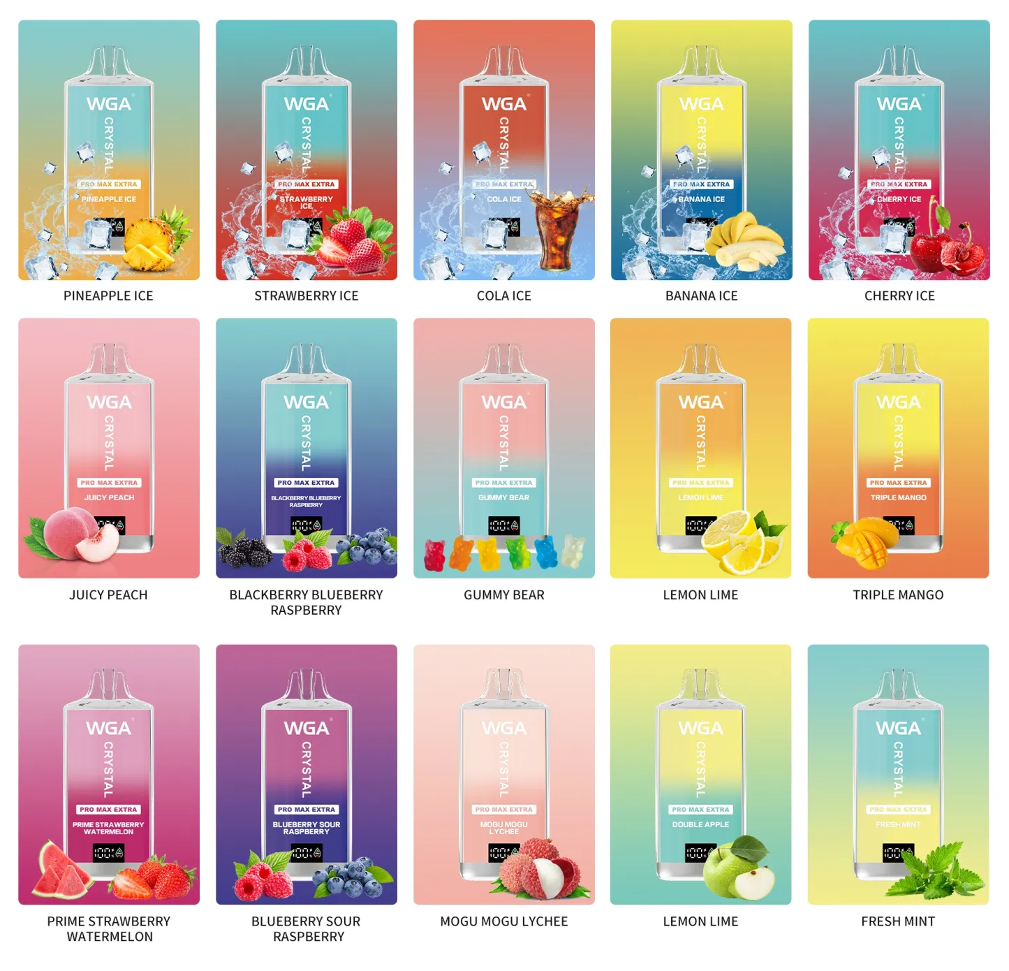 WGA Crystal Pro Max Extra 15K (15000) Puffs Disposable vape-kamryvape