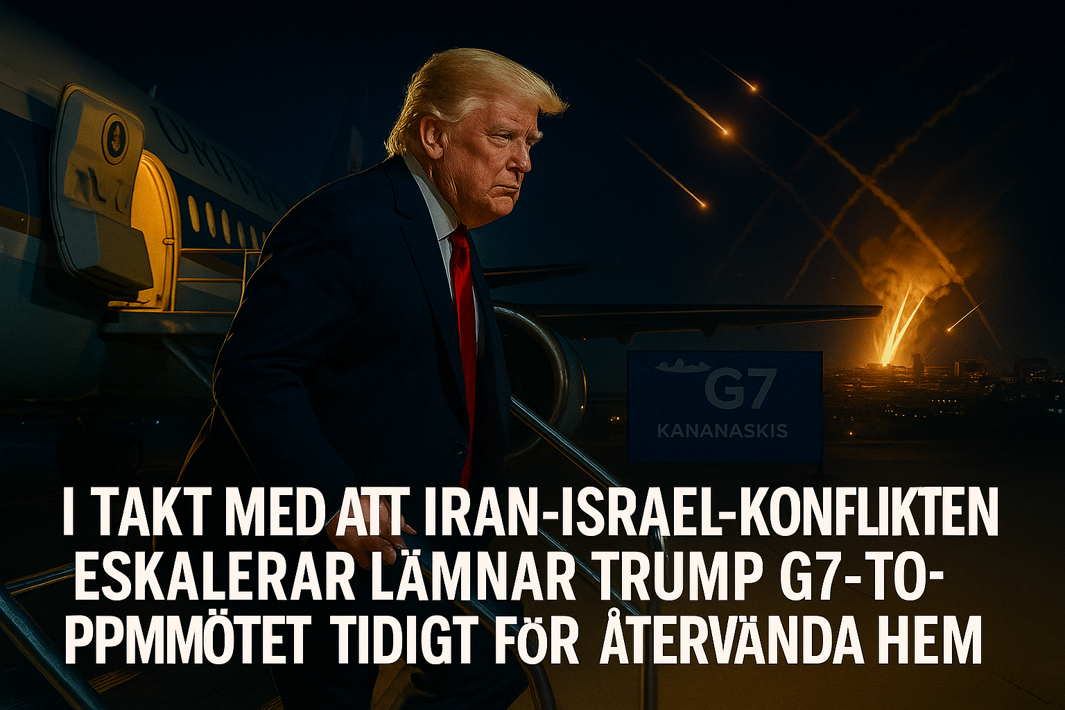 I takt med att Iran-Israel-konflikten eskalerar lämnar Trump G7-toppmötet tidigt för att återvända hem för att hantera den.-kamryvape
