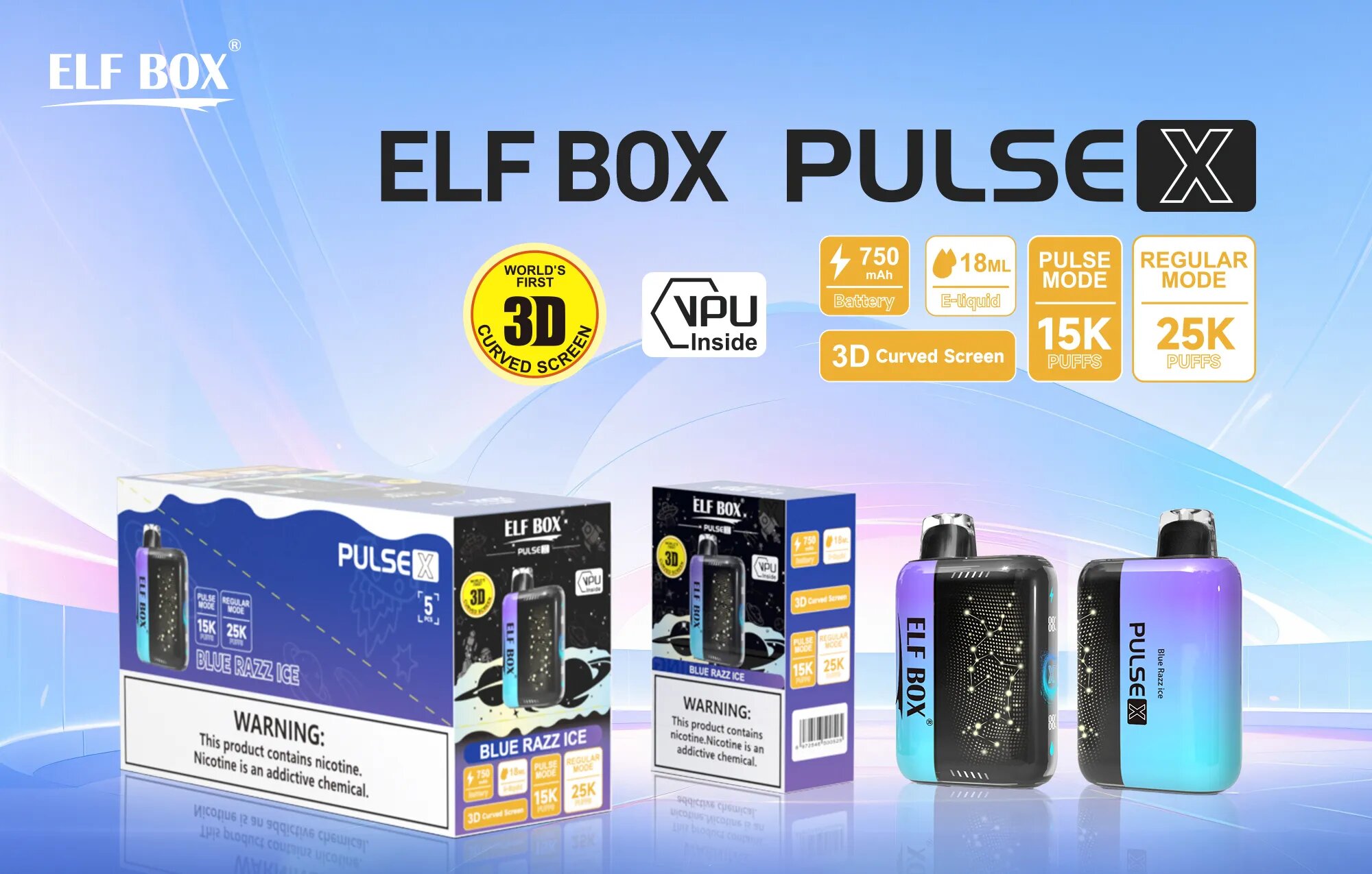 Unveiling the ELF BOX 25000: 3D LED Vape with 25k Puffs & Rechargeable-kamryvape