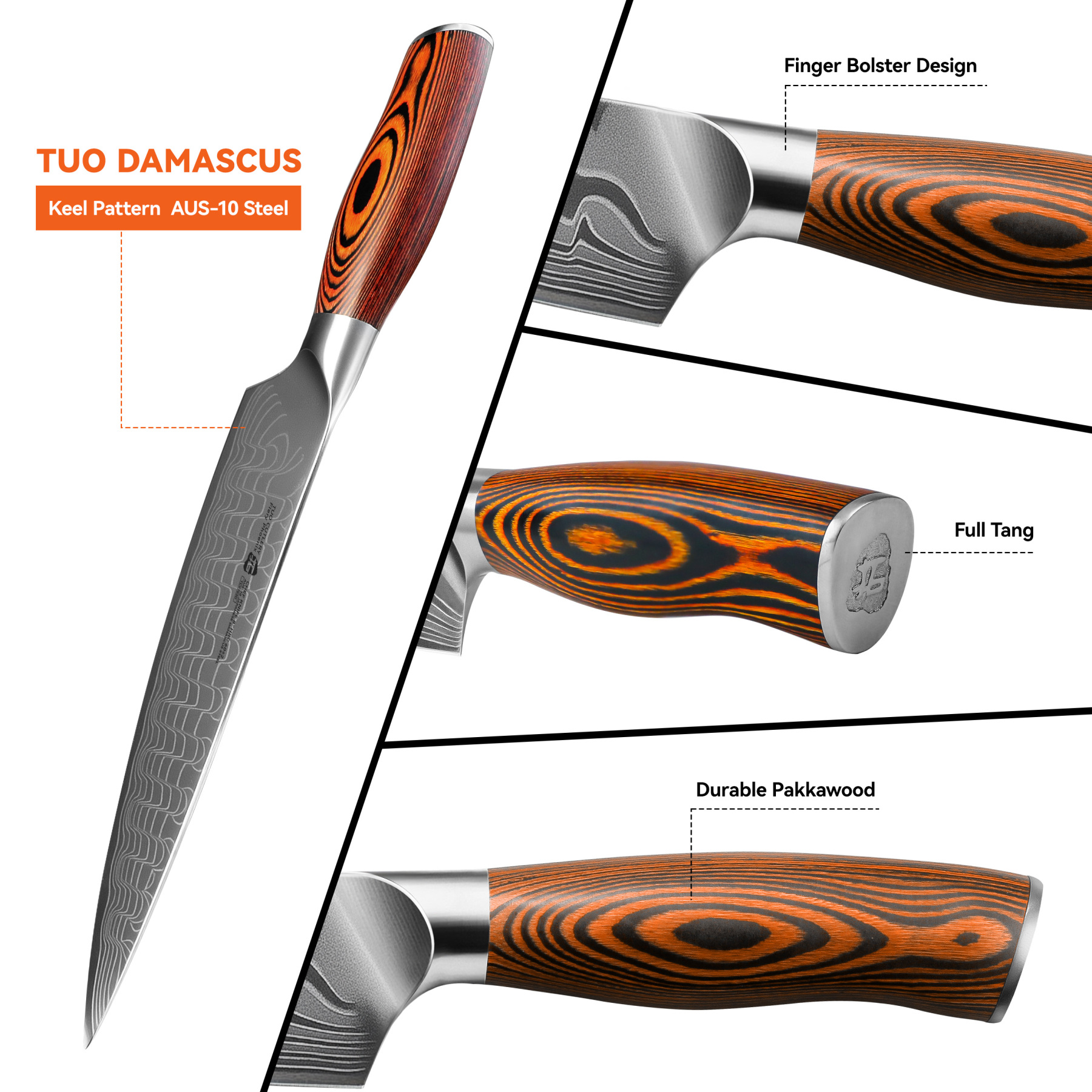 Fiery Phoenix  8" Chef Kinfe