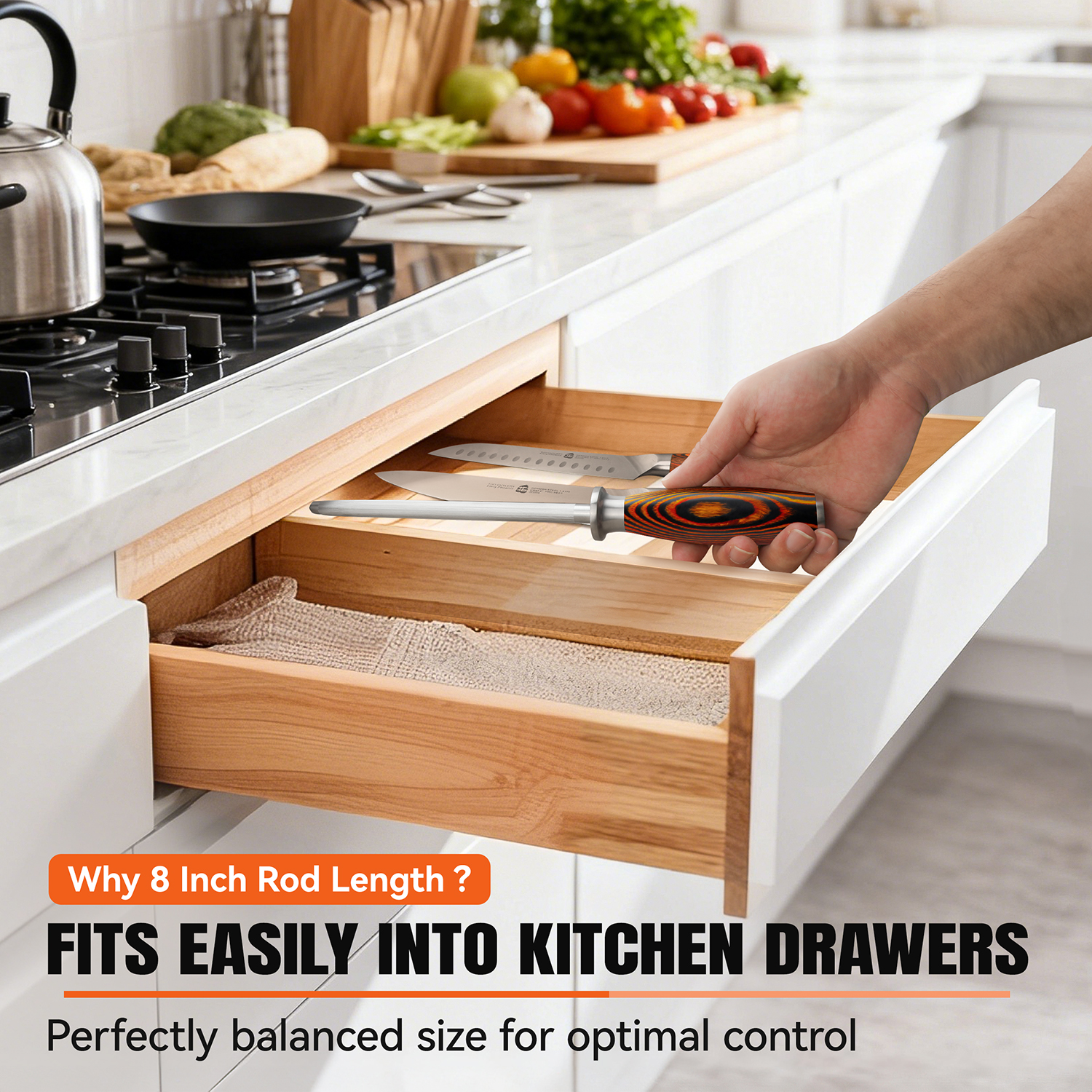 Fiery Phoenix 8" Sharpening Rod