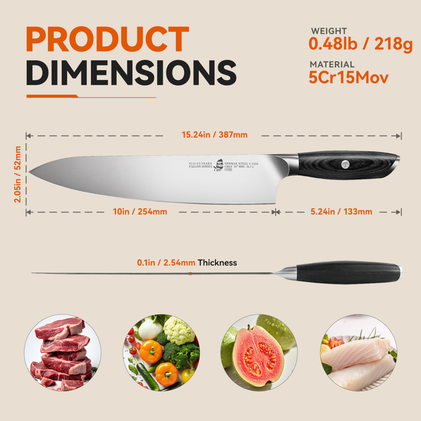  Falcon 10" Chef Knife