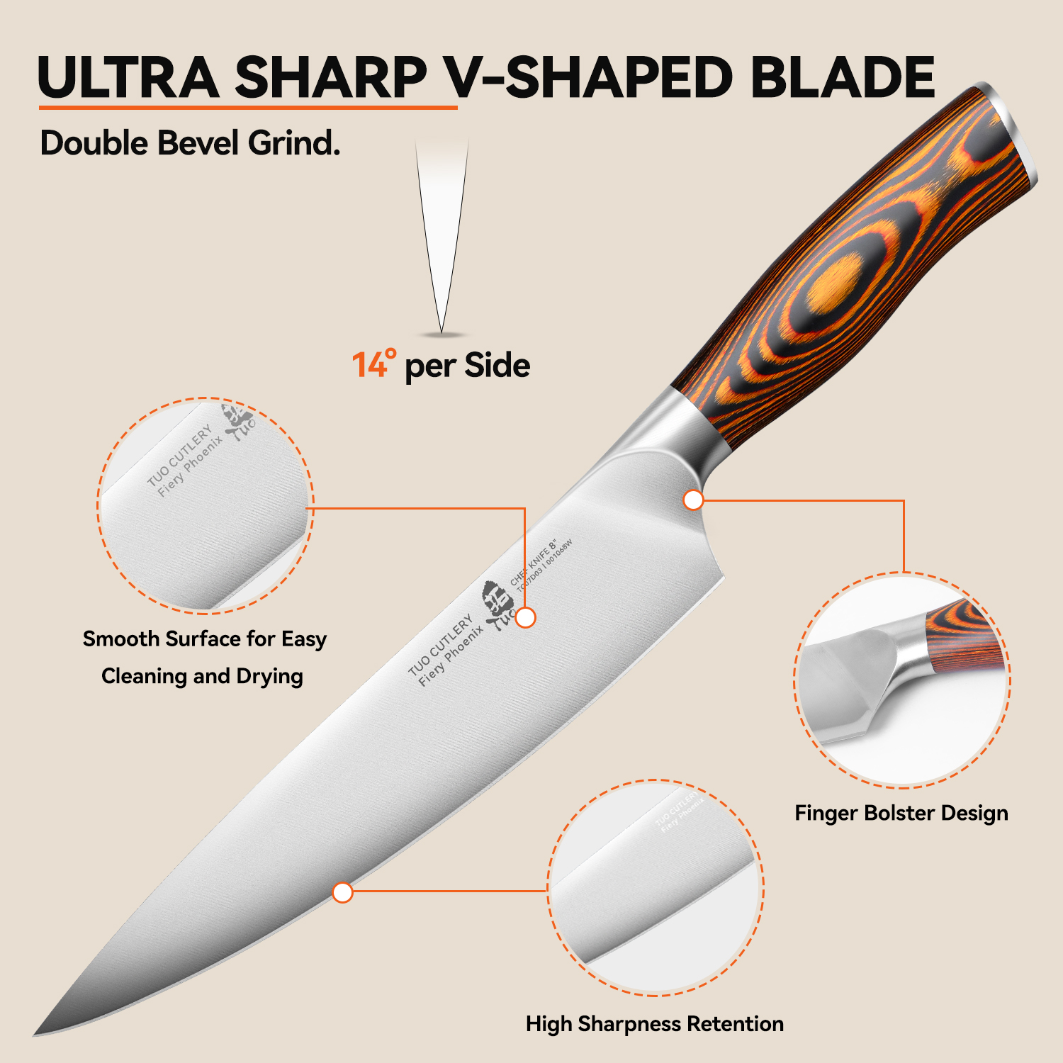 Fiery Phoenix 8" Chef Knife