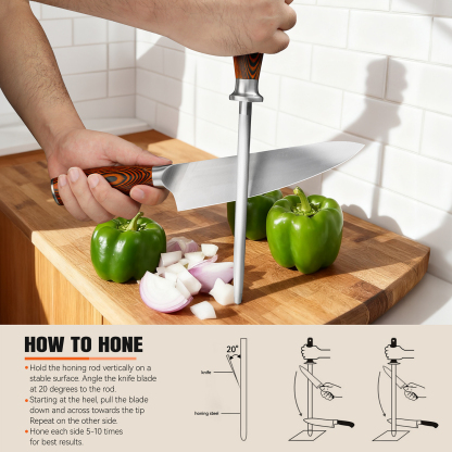 Fiery Phoenix 8" Sharpening Rod