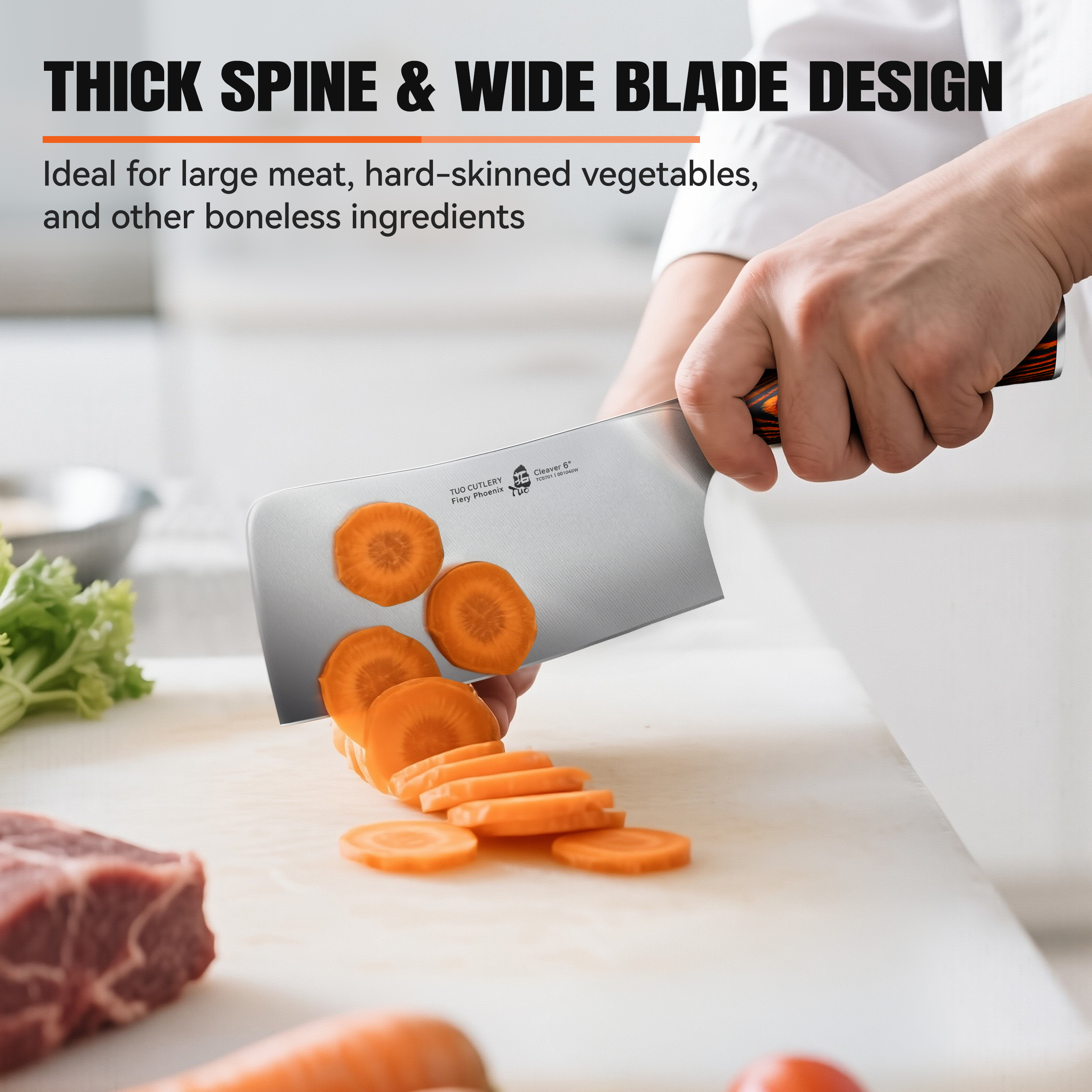 Fiery Phoenix 6" Cleaver Knife