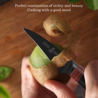 TC1612 Paring 2.5''-Bird Beak Paring Knife, Professional Sharp Peeling Knife with Black Titanium Plated Blade-TUO Cutlery