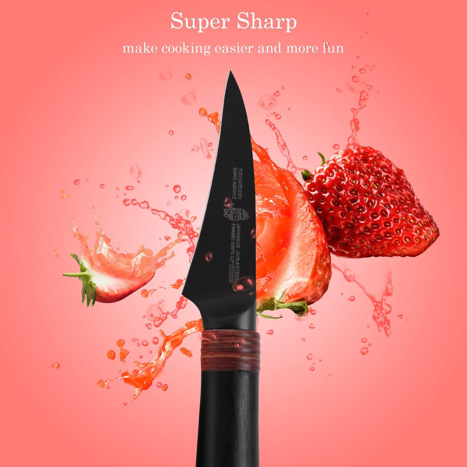 TC1612 Paring 2.5''-Bird Beak Paring Knife, Professional Sharp Peeling Knife with Black Titanium Plated Blade-TUO Cutlery