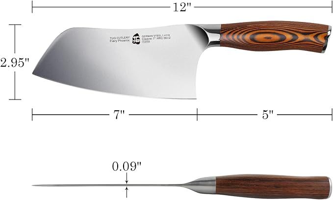 Fiery Phoenix 7" Cleaver Knife