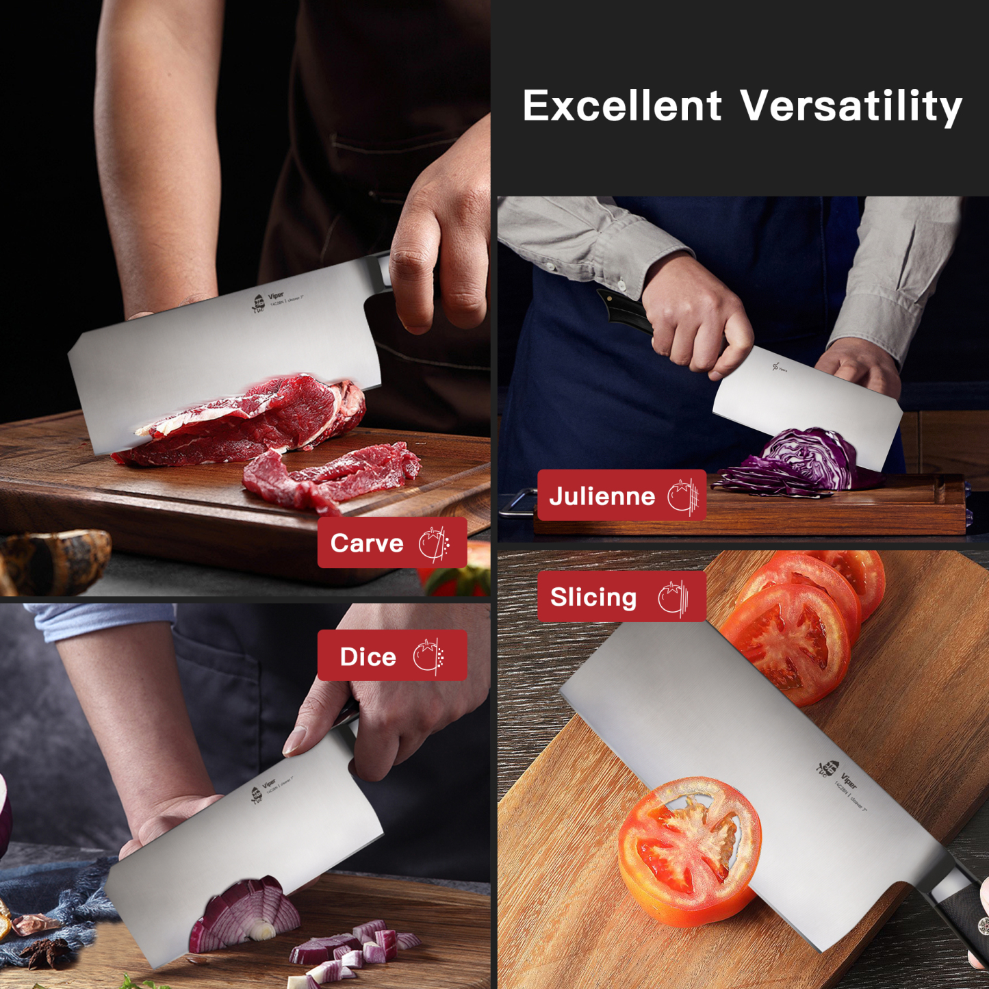 Viper 8" Cleaver Knife