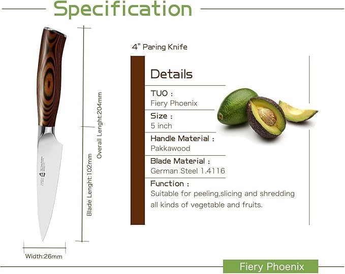 Fiery Phoenix 4" Paring Knife
