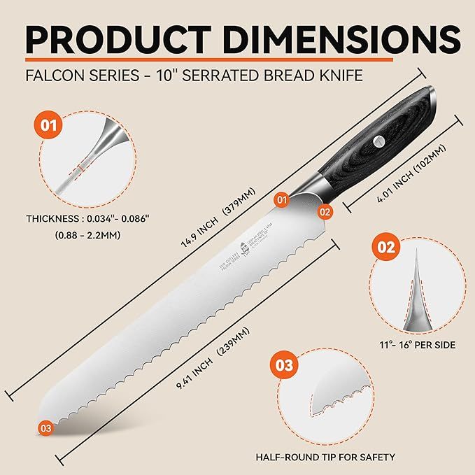 Falcon 10" Bread Knife