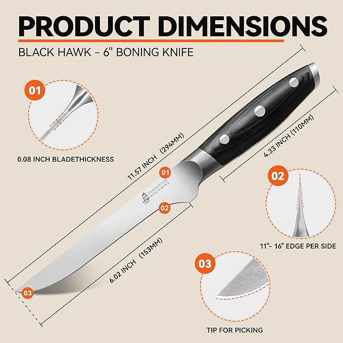 Black Hawk 6" Boning Knife