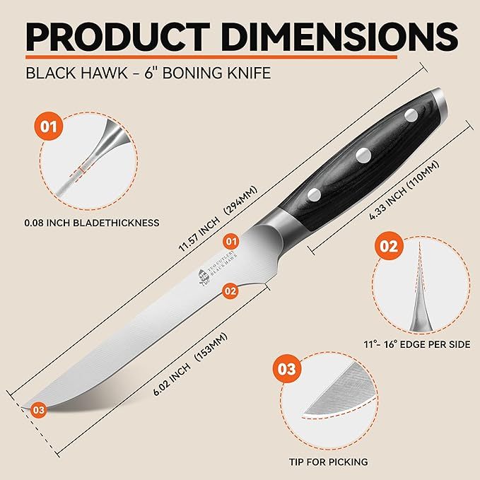 Black Hawk 6" Boning Knife