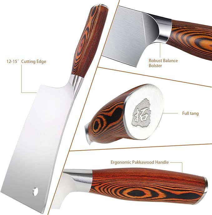 Fiery Phoenix 7" Meat Cleaver