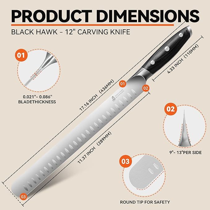 Black Hawk 12" Slicing Knife