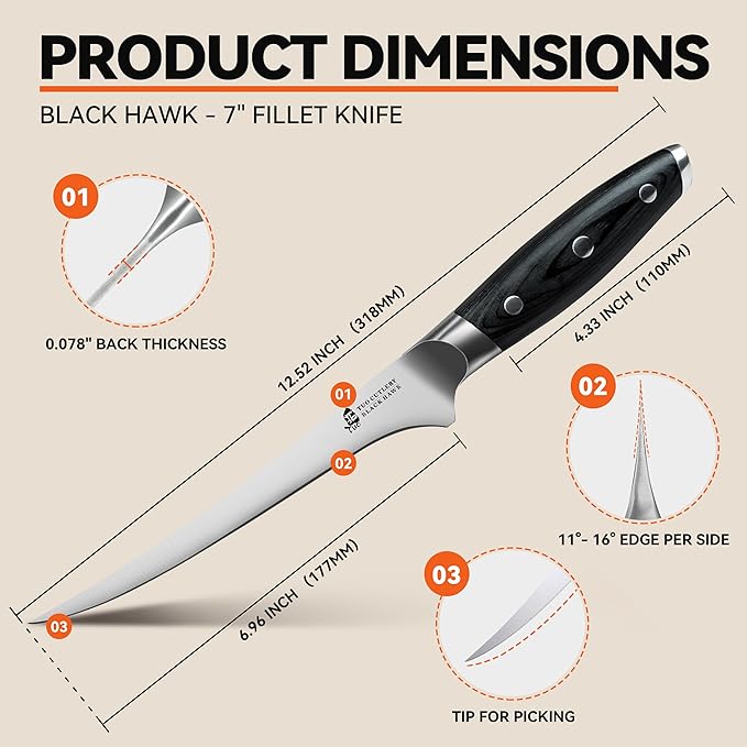 Black Hawk 7" Fillet Knife