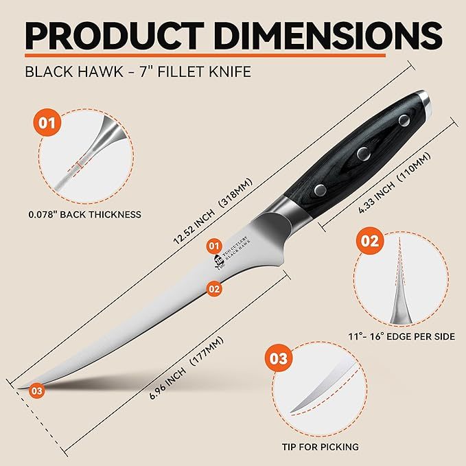 Black Hawk 7" Fillet Knife