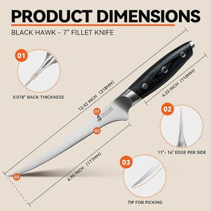 Black Hawk 7" Fillet Knife