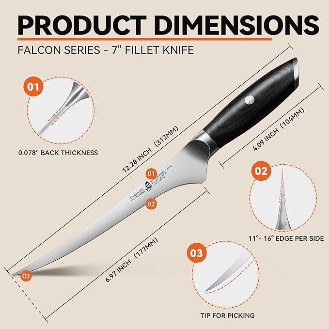 Falcon 7" Fillet Knife
