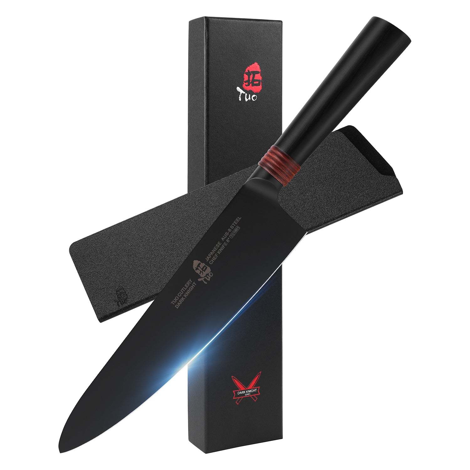 TC1601 Chef 8''-Japanese Gyuto Knife Super Sharp Chef Knives With Black Titanium Coated Blade-TUO Cutlery