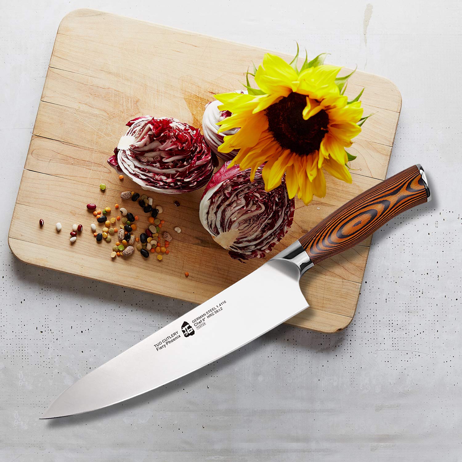 TC0719 Chef 8"-High Carbon German Stainless Steel Cutlery - Rust Resistant-TUO Cutlery