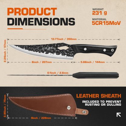 Hand Forged 8" Chef Knife