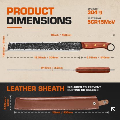 Hand Forged 12" Slicing Knife