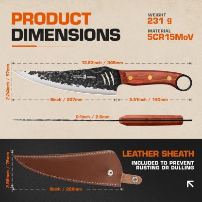 Hand Forged 8" Chef Knife
