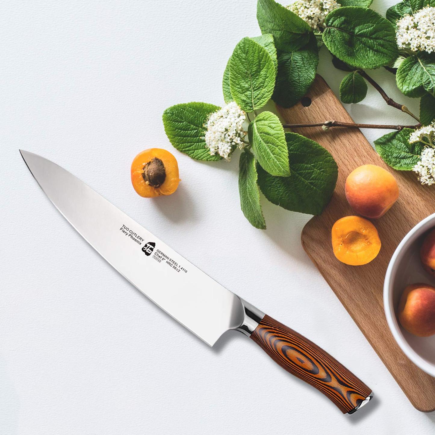 TC0719 Chef 8"-High Carbon German Stainless Steel Cutlery - Rust Resistant-TUO Cutlery