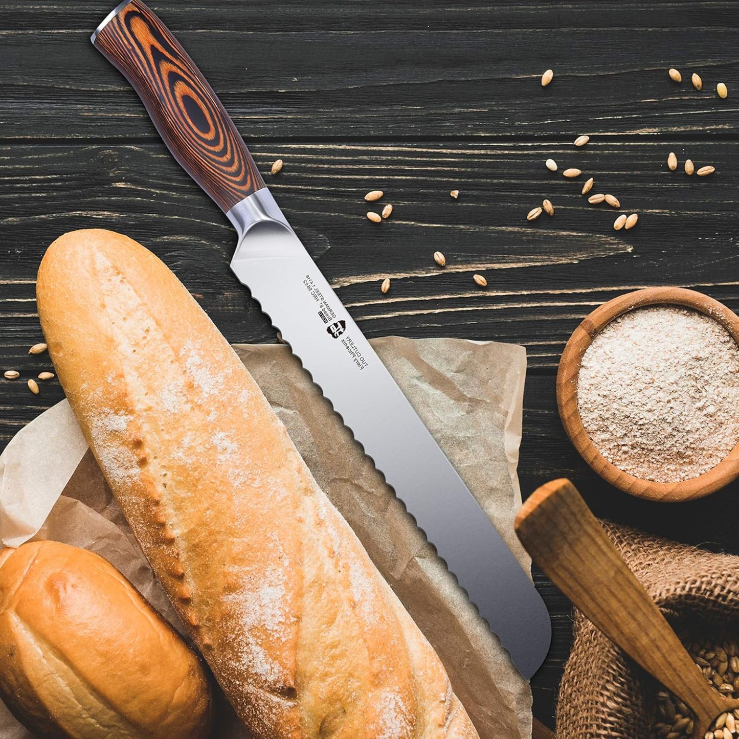 Fiery Phoenix 9" Bread Knife