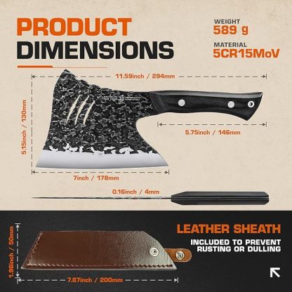Hand Forged 7" Cleaver Knife