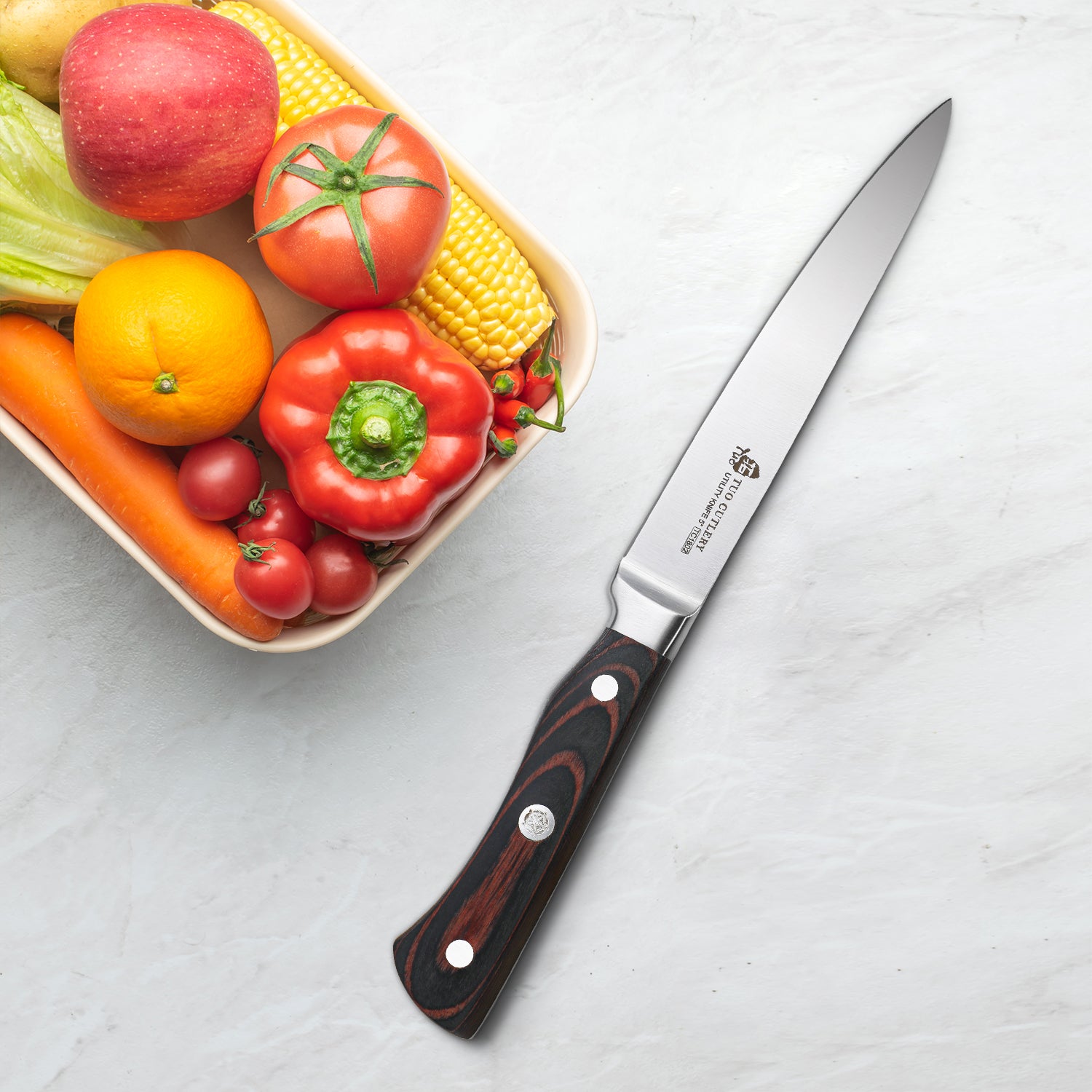 TC1802 Utility 5''-Small Kitchen Knife With German High Carbon Stainless Steel-TUO Cutlery