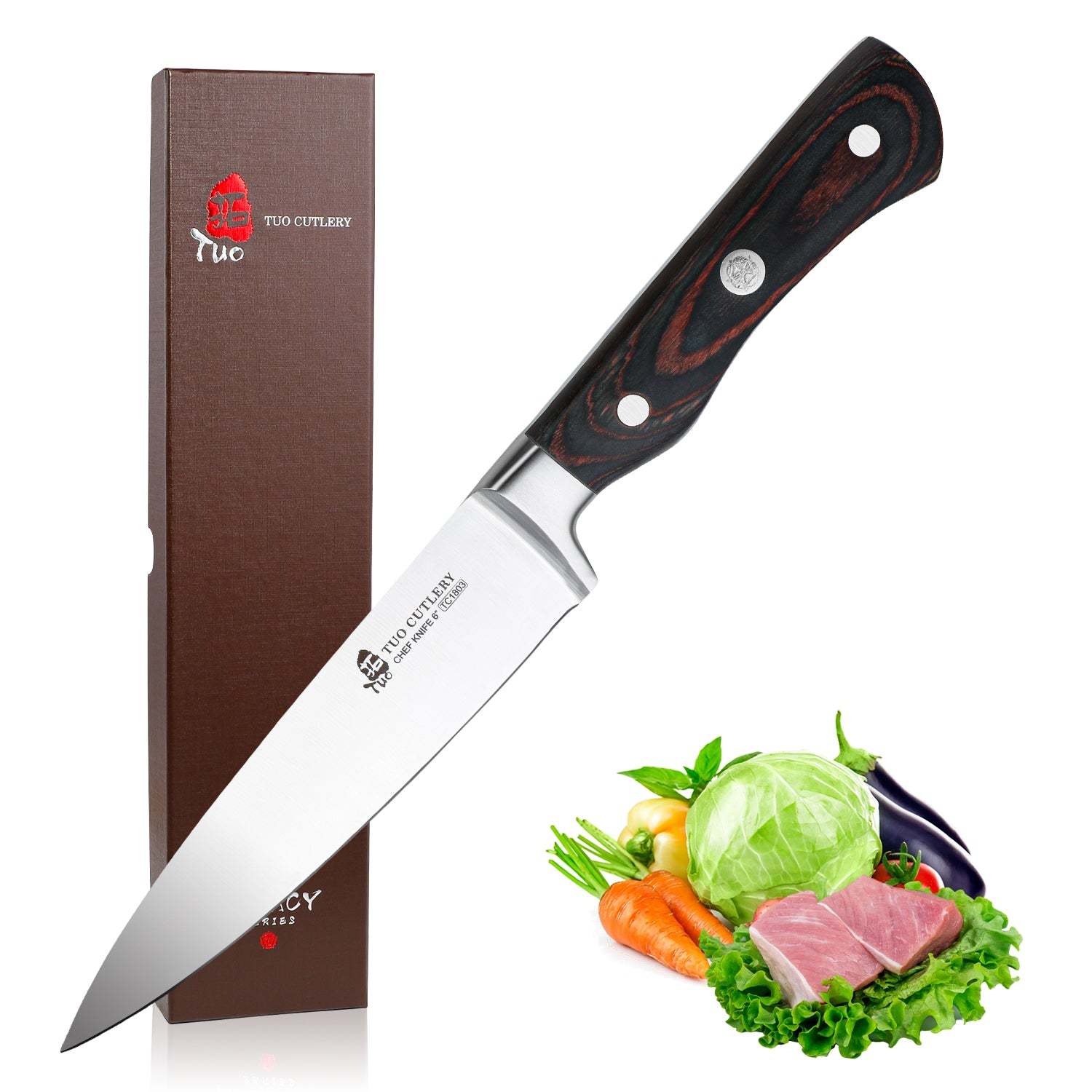 TC1803 Chef's 6''-Professional Kitchen Knife With German High Carbon Stainless Steel-TUO Cutlery