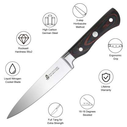 TC1803 Chef's 6''-Professional Kitchen Knife With German High Carbon Stainless Steel-TUO Cutlery