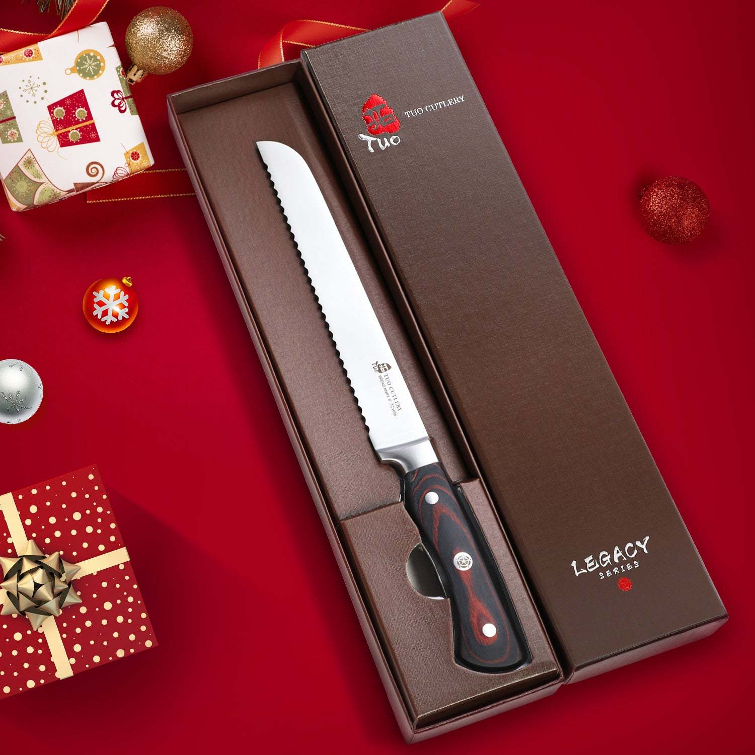 TC1806 Bread 8''-Serrated Cake Knife Bread Slicer With German High Carbon Stainless Steel-TUO Cutlery