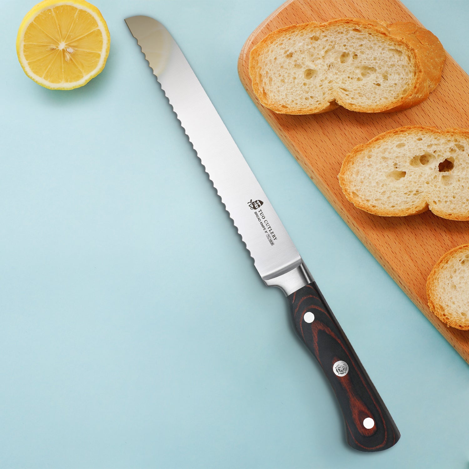 TC1806 Bread 8''-Serrated Cake Knife Bread Slicer With German High Carbon Stainless Steel-TUO Cutlery