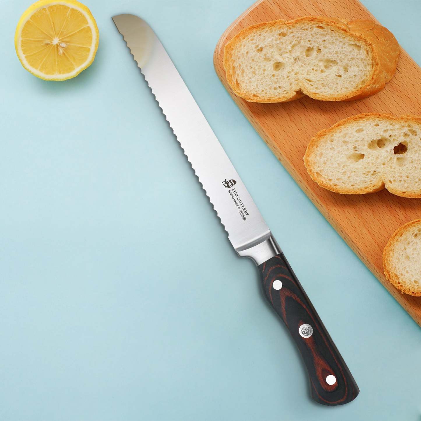 TC1806 Bread 8''-Serrated Cake Knife Bread Slicer With German High Carbon Stainless Steel-TUO Cutlery