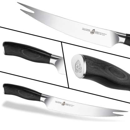 TC1931 Barbecue 8''-Serrated Meat Carving Knife Roast Knife & Fork Tip-TUO Cutlery