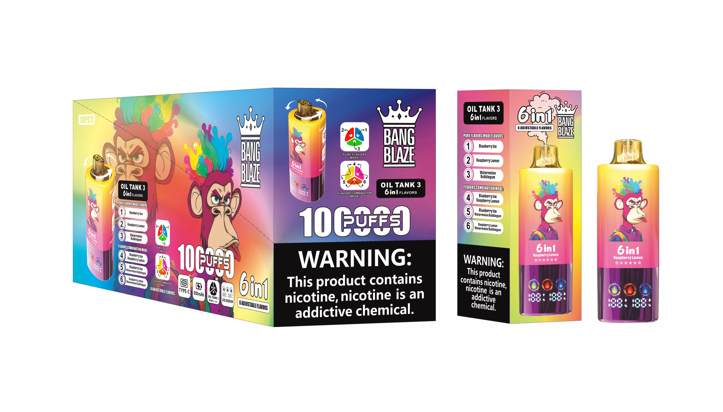 Hot Selling Bang Blaze 100K Puffs 6in1 Disposable Vape